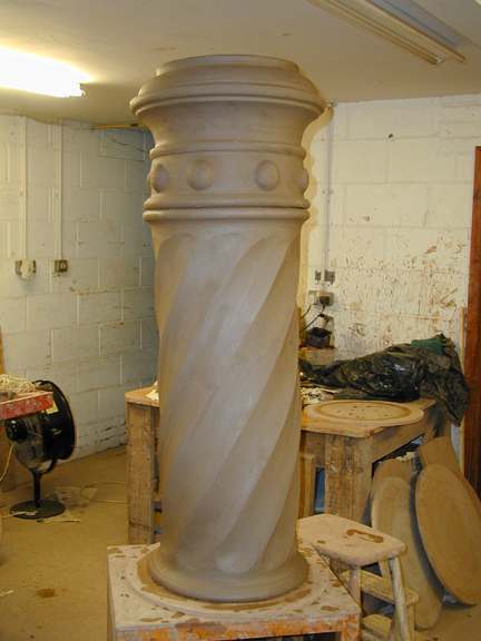 Erotic Fairy Chimney Pot being built, barrel and top with no base.