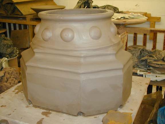 Erotic Fairy Chimney Pot being built, Closeup of that new Ring.