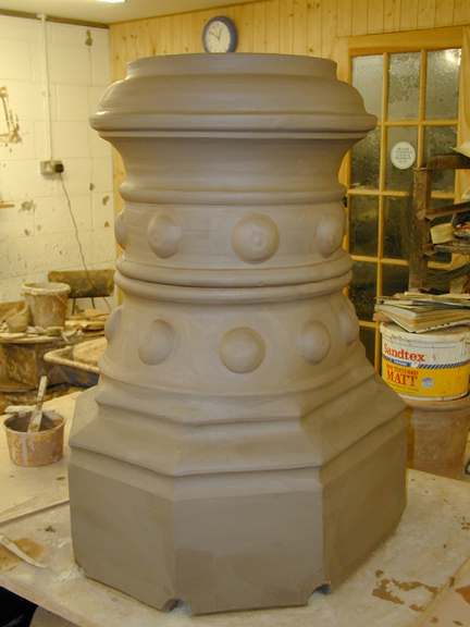 Erotic Fairy Chimney Pot being built,Top and bottom with no barrell yet.