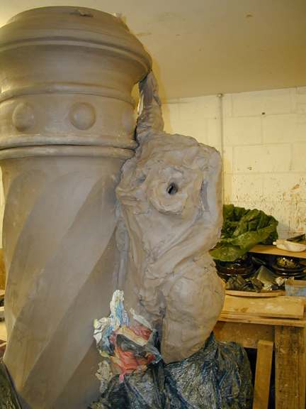 Erotic Fairy Chimney Pot being built, 