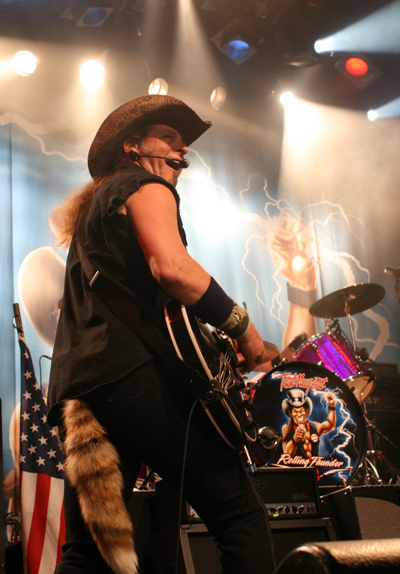 Photo of Ted Nugent the Fillmore in San Francisco that John Schlick was the Lighting Designer for.